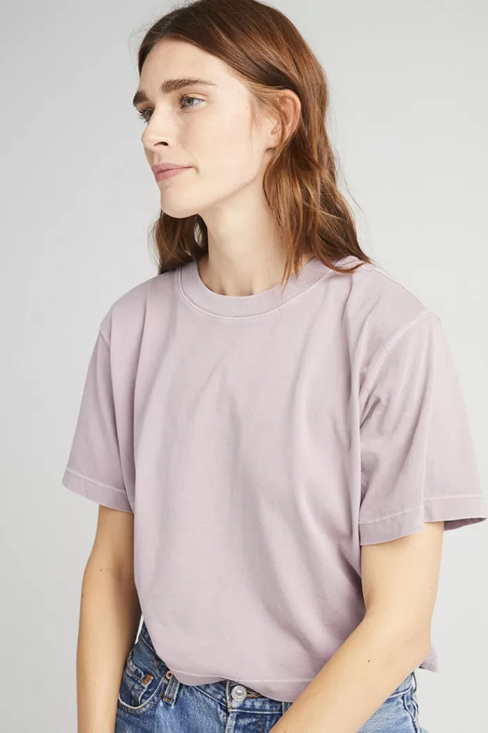 Tops | RICHER POORER Relaxed Short Sleeve Crop Tee Amethyst Smoke