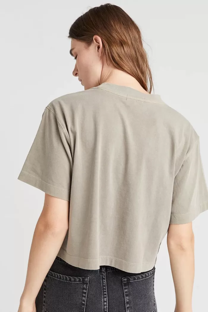 Tops | RICHER POORER Relaxed Short Sleeve Crop Tee Warm Grey