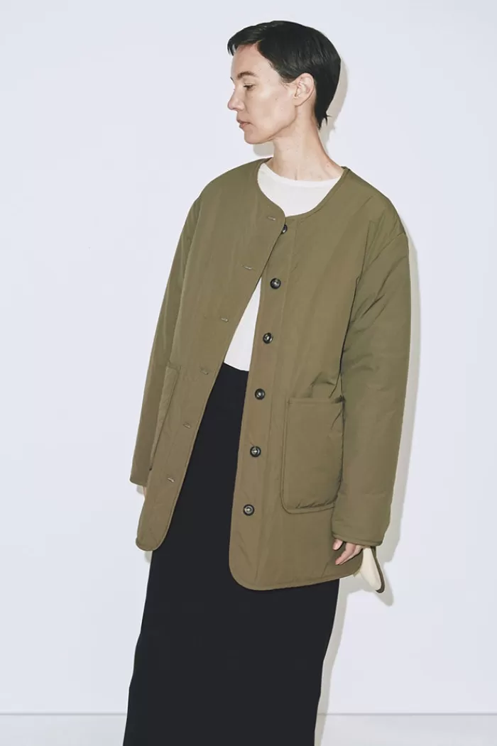 Rain Coats & Outerwear | MIJEONG PARK Reversible Padded Jacket Olive/Cream