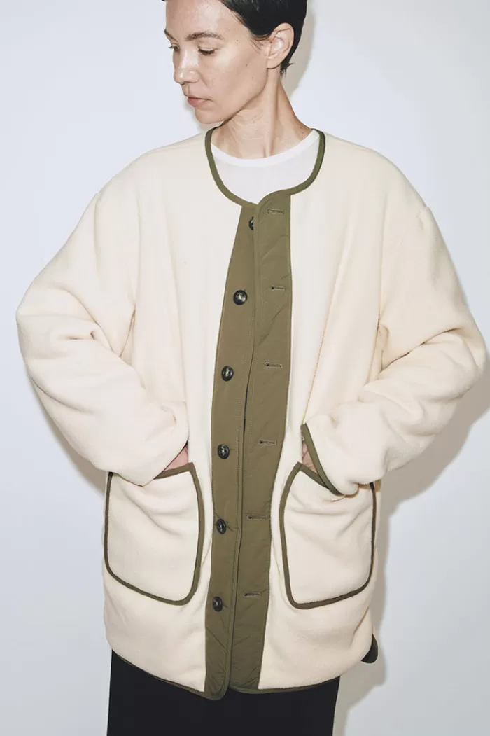 Rain Coats & Outerwear | MIJEONG PARK Reversible Padded Jacket Olive/Cream