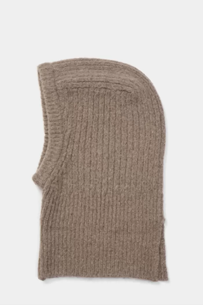 Hats & Scarves | MIJEONG PARK Ribbed Knit Balaclava Beige