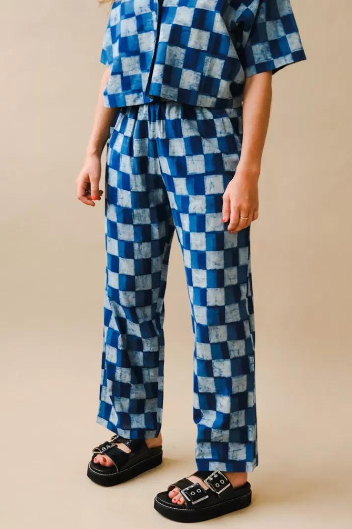 Pants & Bottoms | DUSHYANT Seema Pants Blue Chessboard