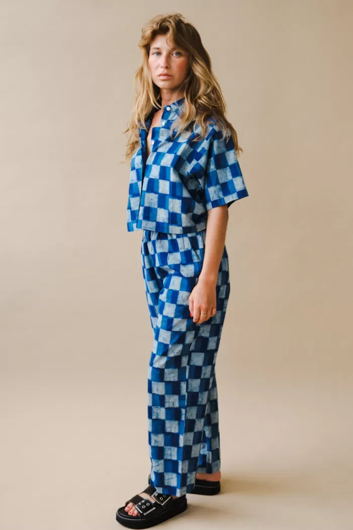 Pants & Bottoms | DUSHYANT Seema Pants Blue Chessboard