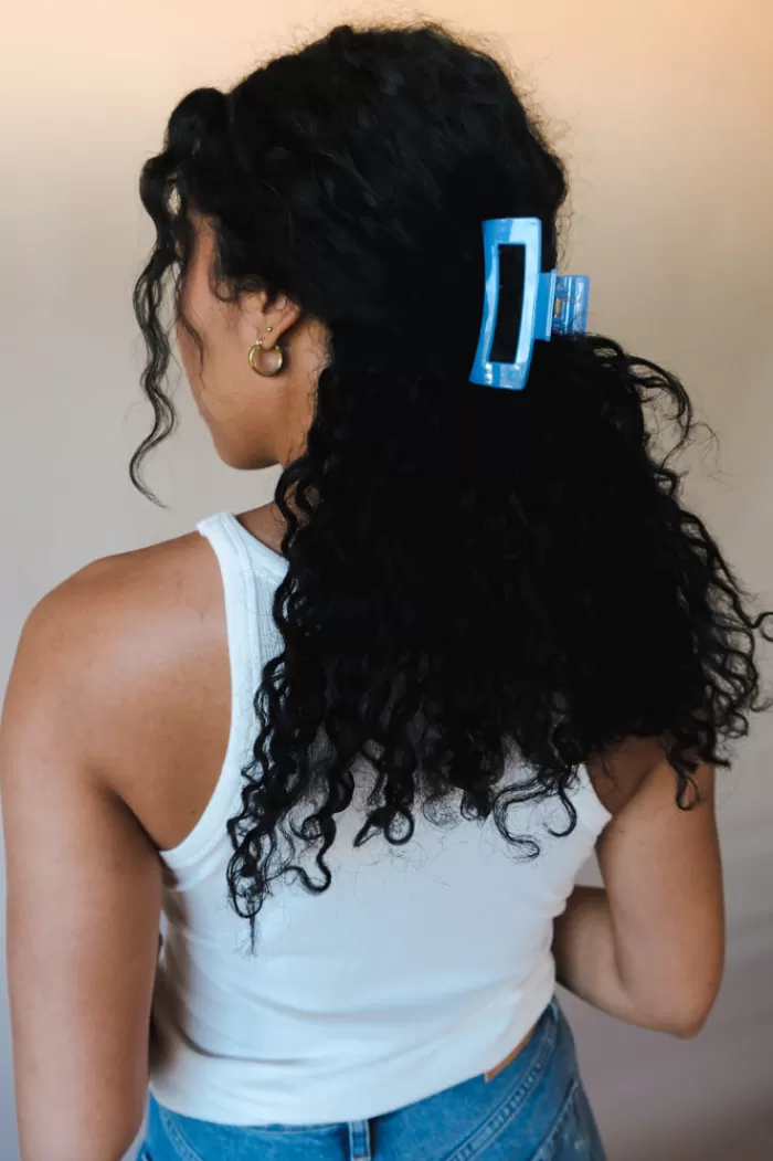 Hair Accessories | * Sheer Medium Hair Claw Blue