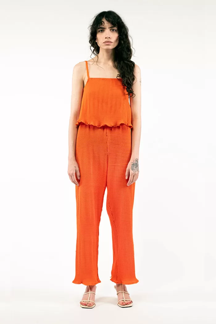 Pants & Bottoms | NIN STUDIO Simple Pleat Pant Orange