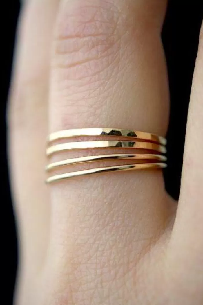 Rings | HANNAH NAOMI Smooth Medium Stacking Ring Gold