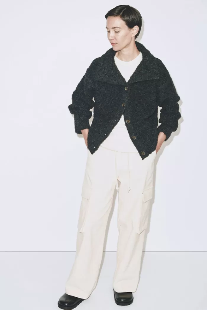 Sweaters & Knits | MIJEONG PARK Spread Collar Boucle Cardigan Navy/Olive