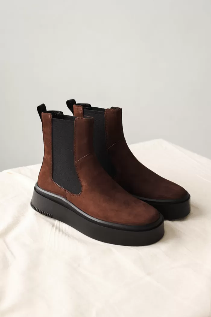 Shoes | VAGABOND Stacy Nubuck Boots Chocolate