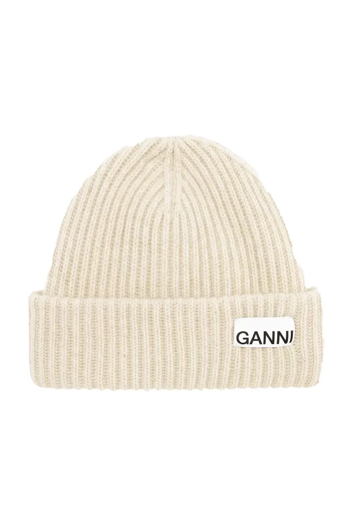 Hats & Scarves | GANNI Structured Rib Beanie Brazilian Sand