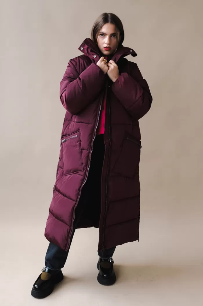 Rain Coats & Outerwear | GANNI Tech Puffer Oversized Coat Port Royale