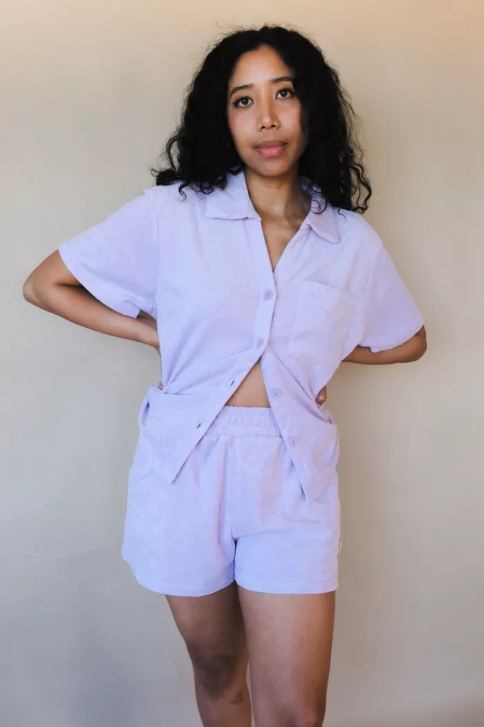 Shorts | ARAMINTA JAMES Terry Shirt Set Orchid