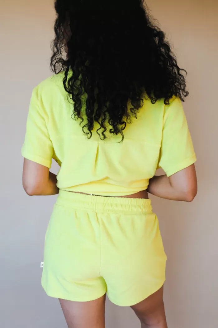 Shorts | ARAMINTA JAMES Terry Shirt Set Sunflower Yellow