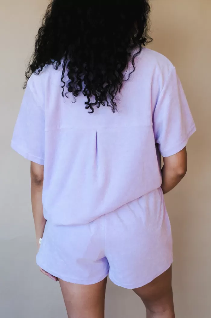 Shorts | ARAMINTA JAMES Terry Shirt Set Orchid