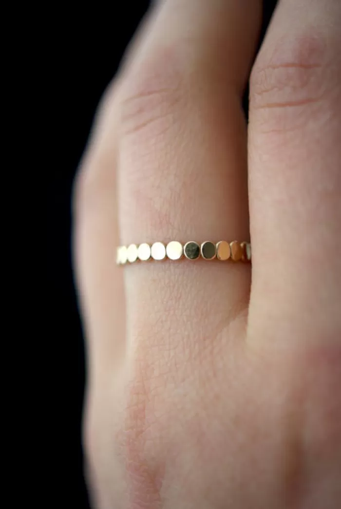 Rings | HANNAH NAOMI Thick Bead Stacking Ring Gold