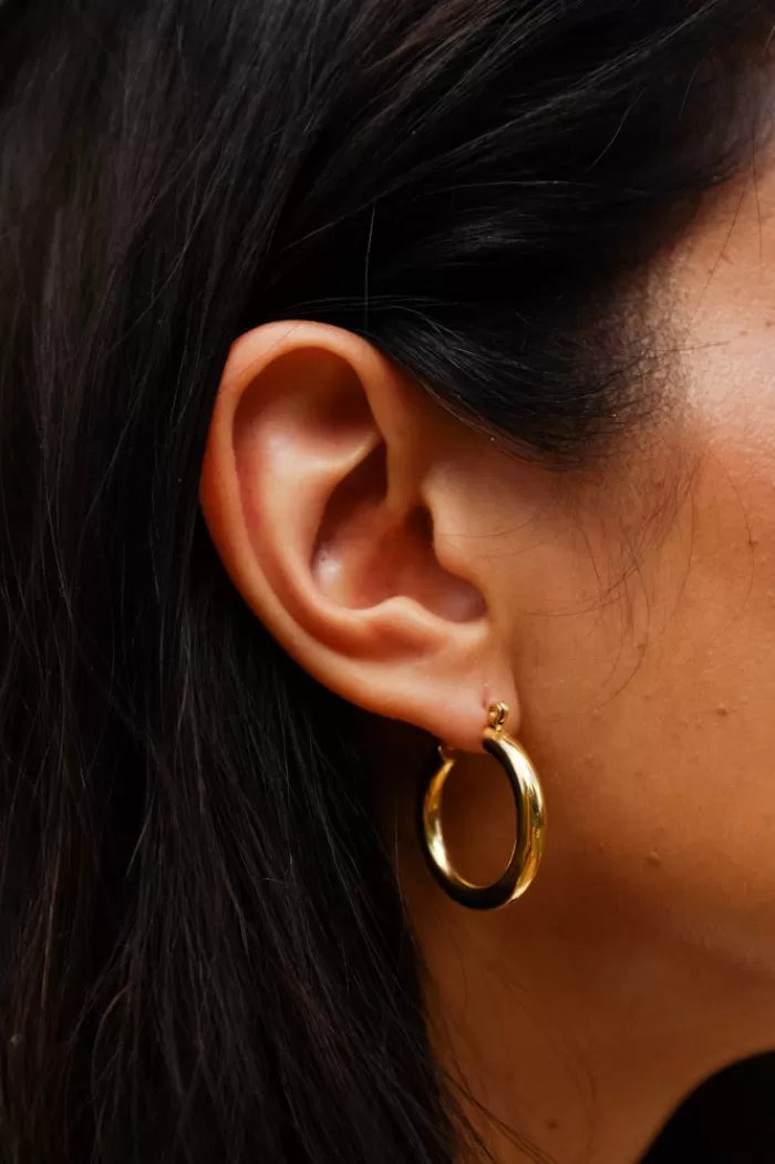 Earrings | * Thick Mayson Hoops Gold Medium