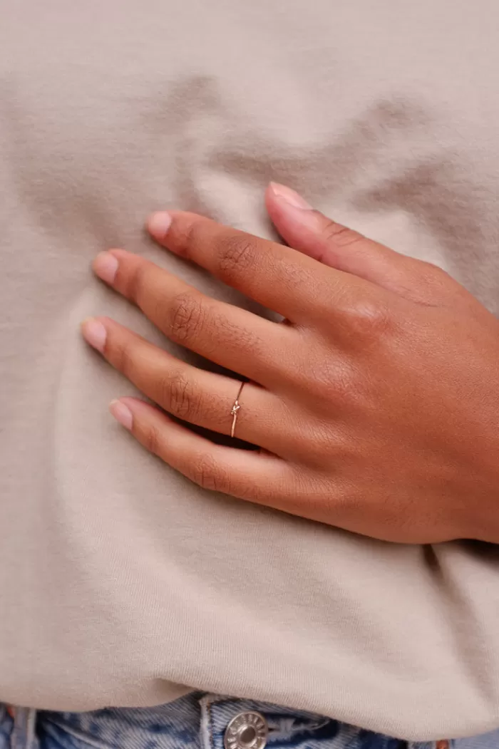 Rings | HANNAH NAOMI Tiny Knot Ring Rose Gold