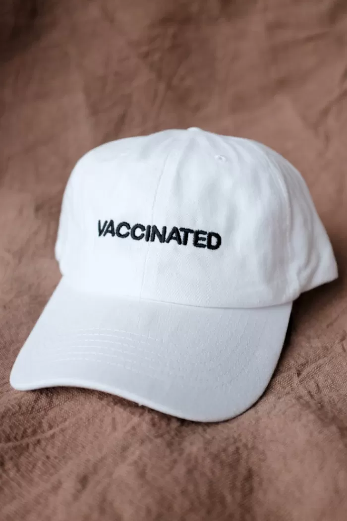 Hats & Scarves | INTENTIONALLY BLANK Vaccinated Hat White Hat/Black Writing