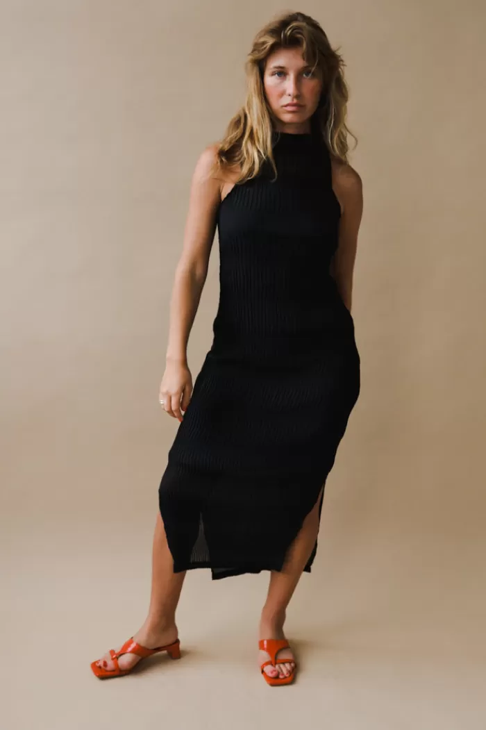 Dresses | NIN STUDIO Wave Mockneck Dress Black