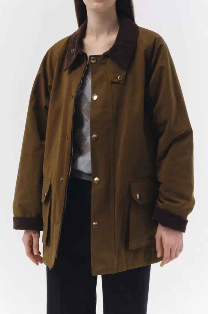 Rain Coats & Outerwear | DUNST Waxed Cotton Hunting Jacket Khaki