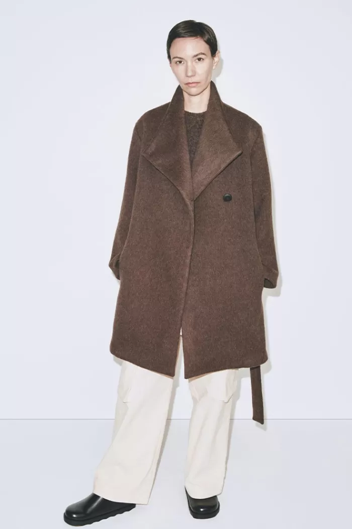 Rain Coats & Outerwear | MIJEONG PARK Wool Wrap Coat Brown